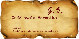 Grünvald Veronika névjegykártya